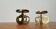 Vintage brutalist metal candle holders, 1970s, set of 2