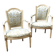 Very beautiful pair of Louis XVI period cabriolet armchairs