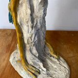 Large ceramic wading bird signed Thimo