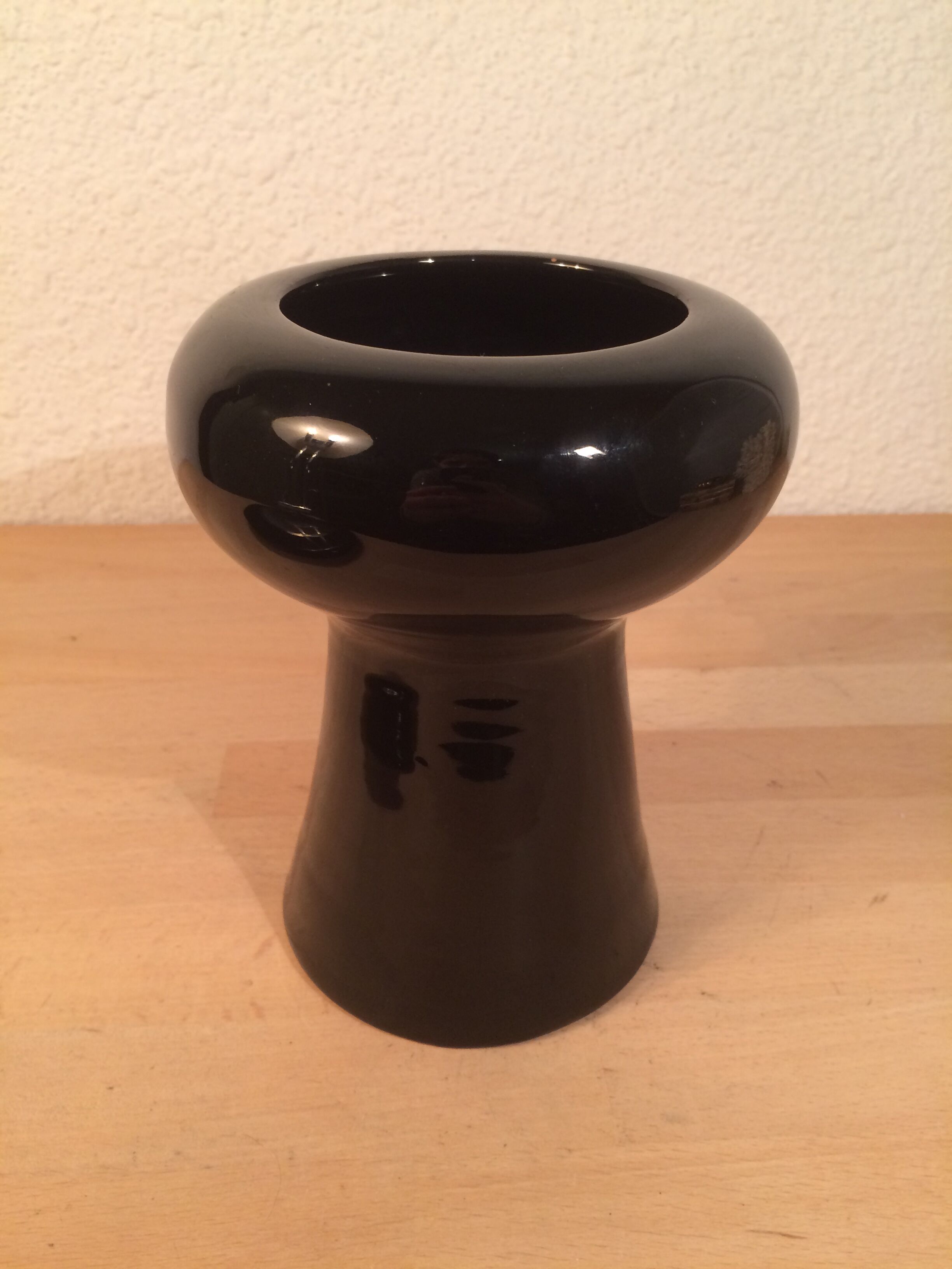 Modernist black ceramic vase