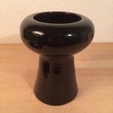 Modernist black ceramic vase