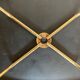 Modernist paper basket 1960 in black sheet metal and golden brass