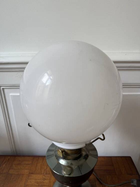 Art Nouveau electric oil lamp made in England, model Alladin 23