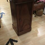 Rolling bedside 4 faces in walnut period Restoration