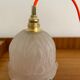 Art Deco pendant lamp in frosted glass