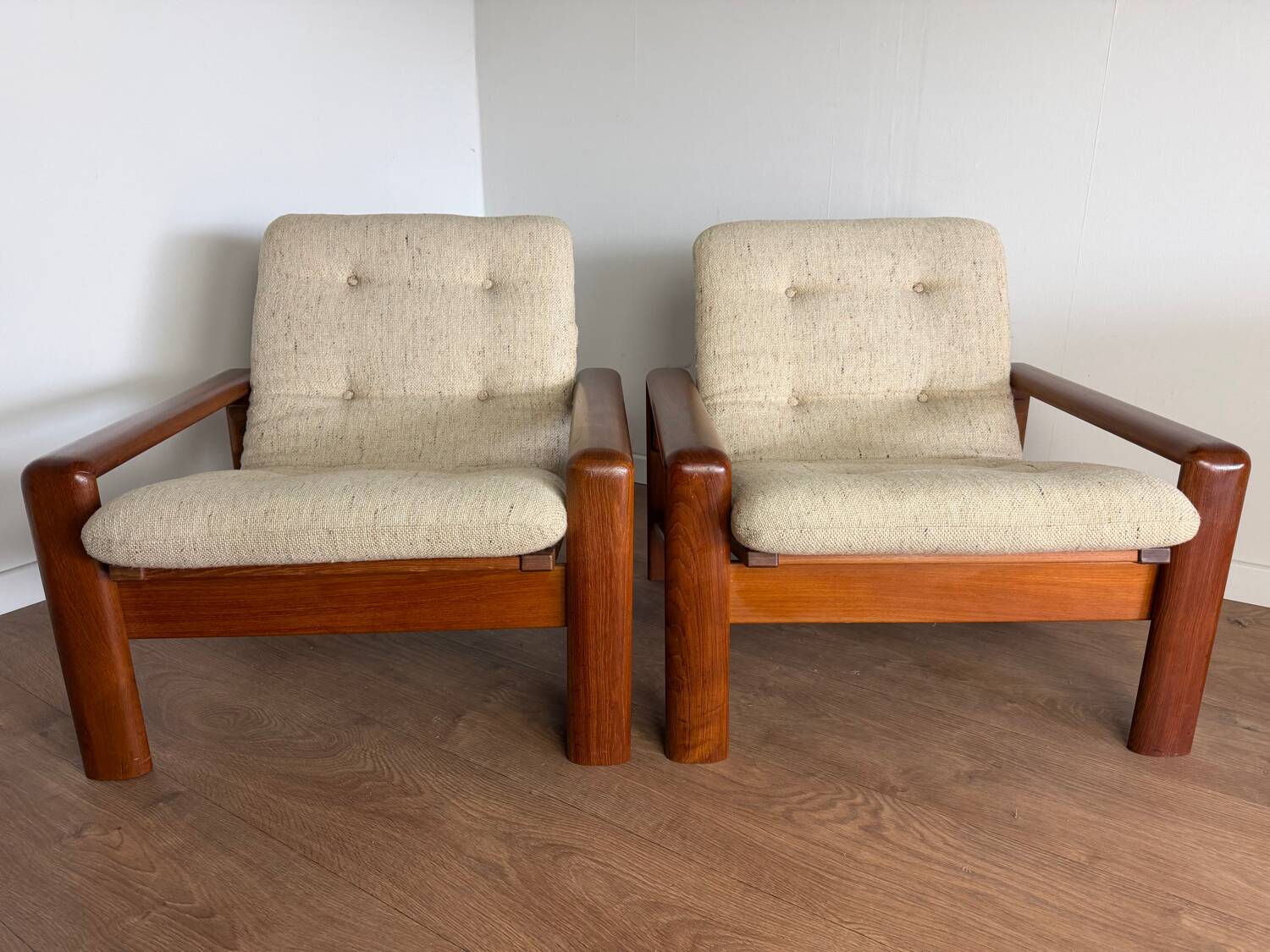 Pair of Scandinavian armchairs – 1970 - Attributed to EMC Mobel Denmark