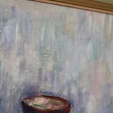 Original Swedish oil on panel "Still Life" vintage and framed.