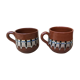 Paire de mugs en céramique marbrée