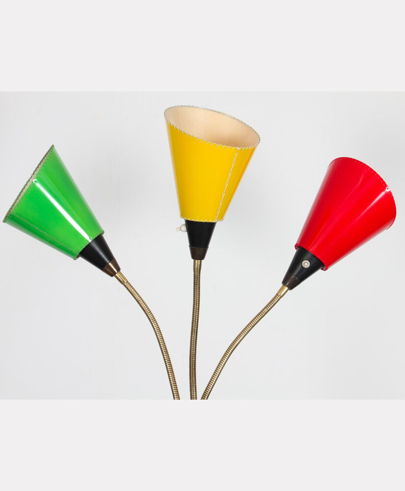 Vintage metal floor lamp, Czech manufacture, 1960