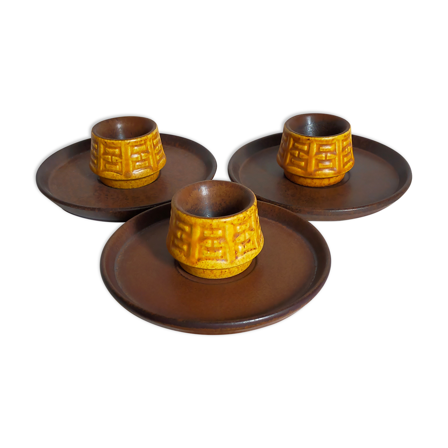 Three ceramic shells ceramano germany 50s