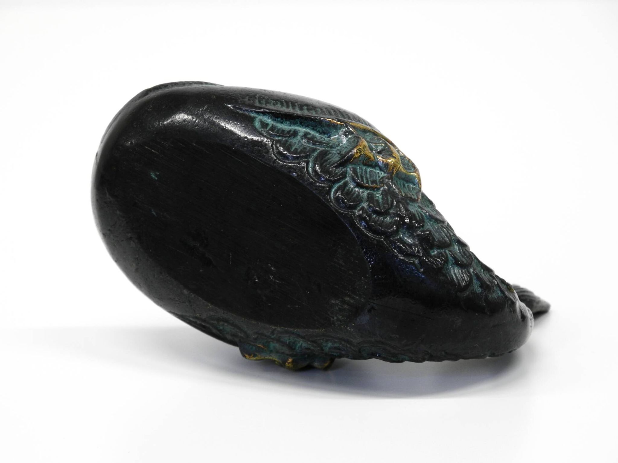 Mid Century bronze table or hand fish ashtray by Walter Bosse