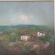 Oil canvas dwellings hill montferrat (piedmont italy) b. marino 1971