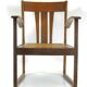 Fauteuil en chêne Art Nouveau antique Autriche / Allemagne vers 1910
