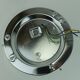 Vintage glass ceiling lamp textured glass and chrome 1970s