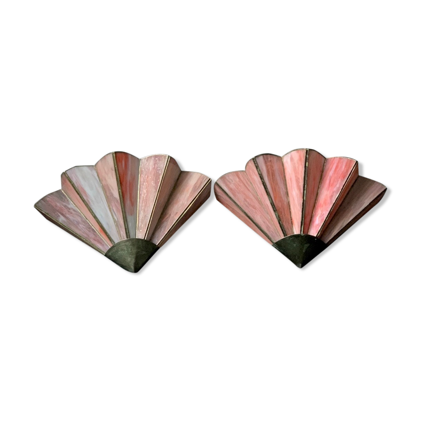 Appliques éventail rose