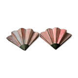 Appliques éventail rose