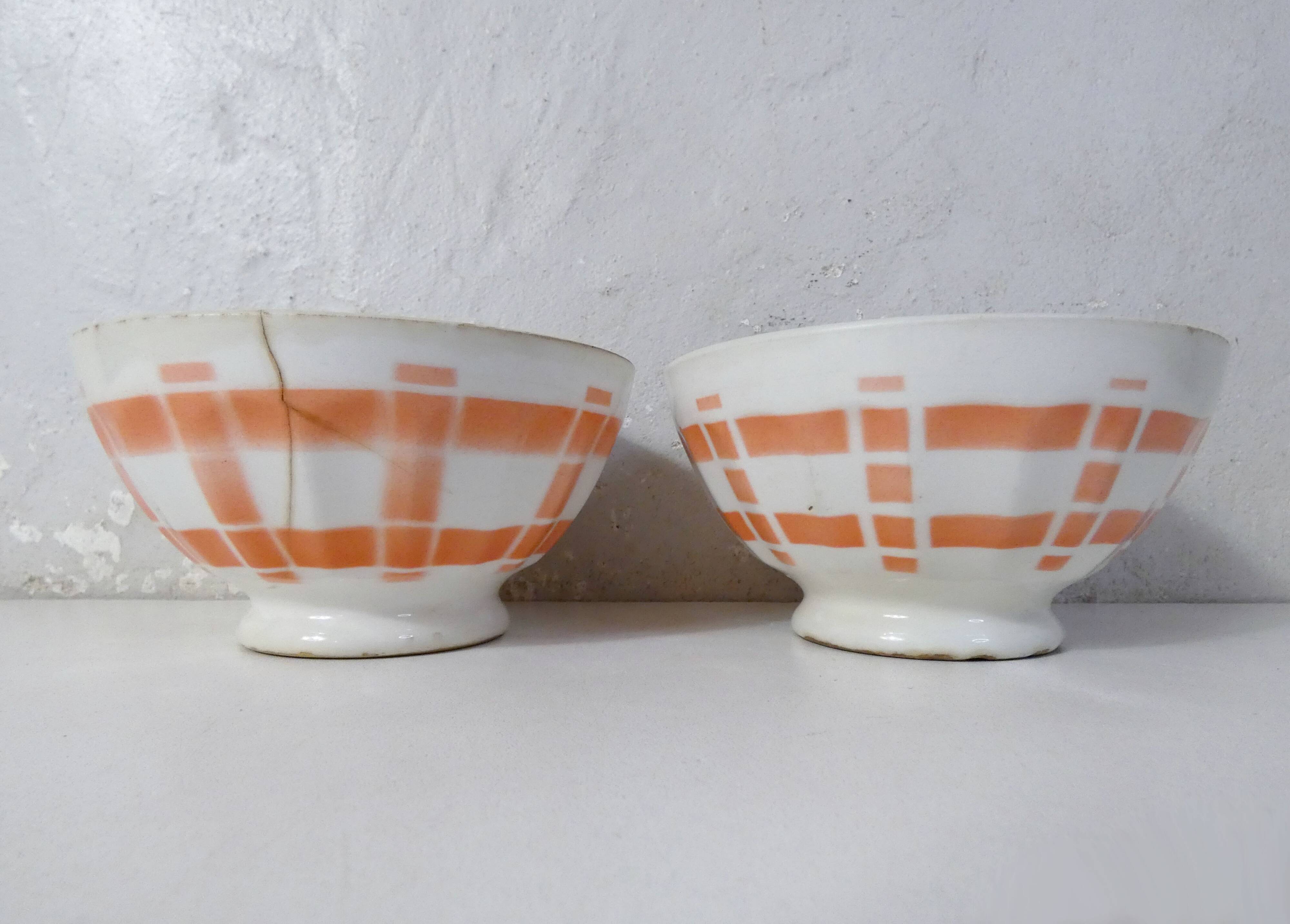 2 old Digoin bowls