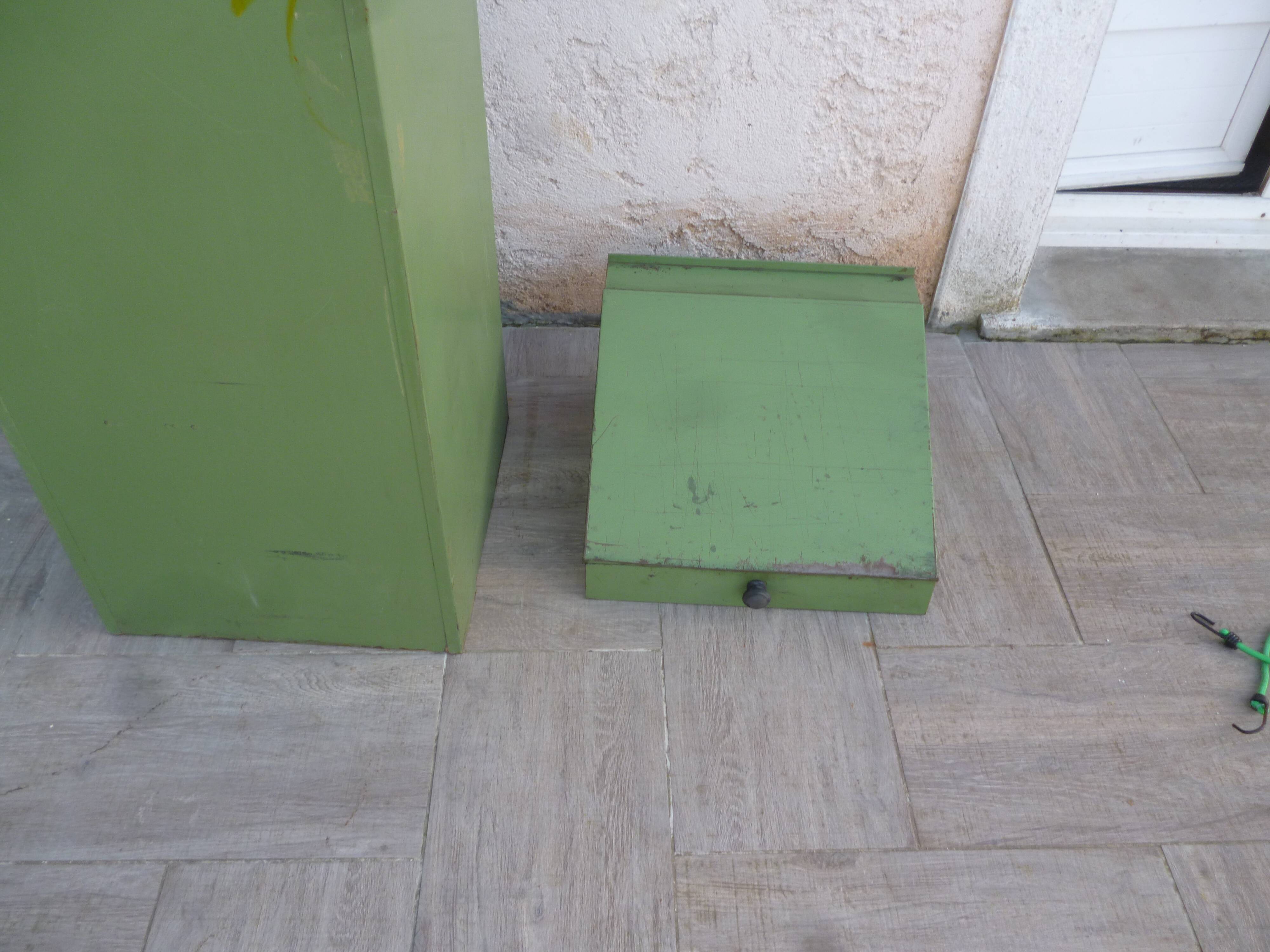 Vintage typographer's furniture separable in two parts