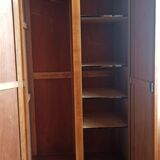 Parisian wardrobe / double wardrobe wooden cloakroom and vintage compass legs