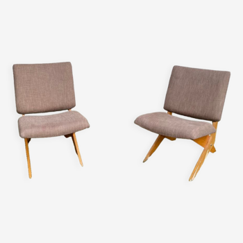Set of Scissor Chairs Jan Van Grunsven