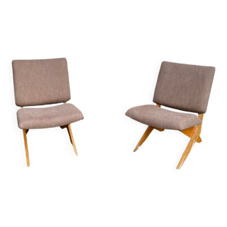 Paire de Fauteuils Scissor Chairs Jan Van Grunsven