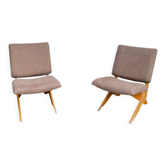Set of Scissor Chairs Jan Van Grunsven
