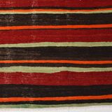 6x9 Red Brown Mid Century Modern Vintage Rug, 191x274Cm
