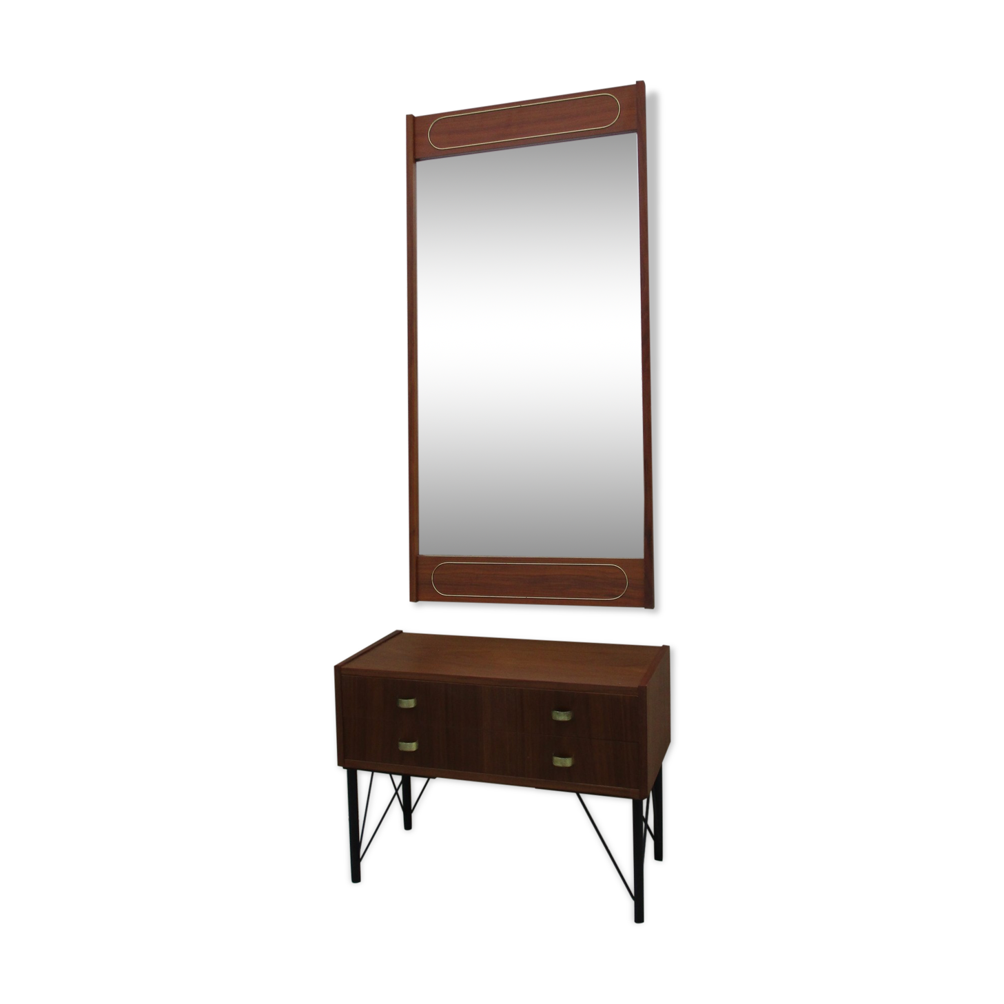 Mirror and console, sweden, 1960s