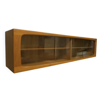 Extra long Danish floating sideboard in teak 200 cm, 1960s