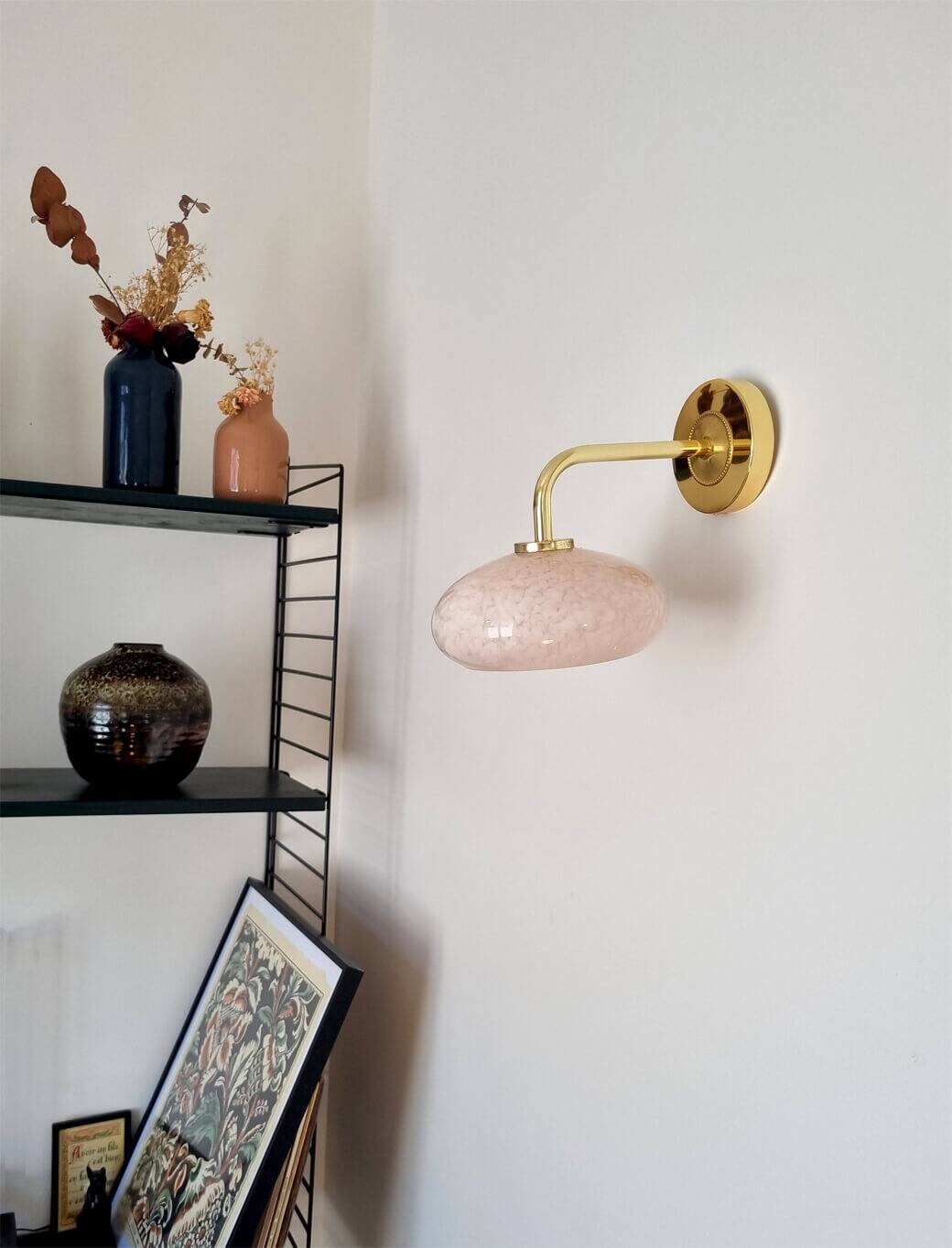 Clichy glass wall light