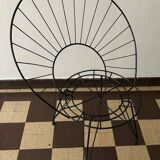 Chaise danoise en fer forgé, années 60