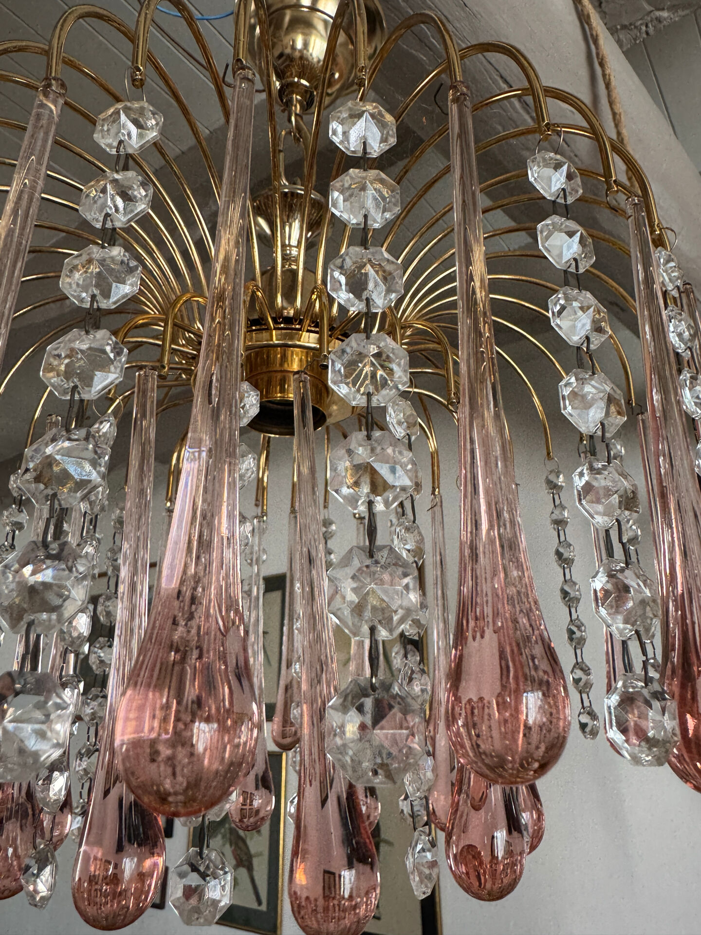 Murano lustre with drops and crystals