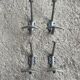 Set of 4 old metal coat hooks