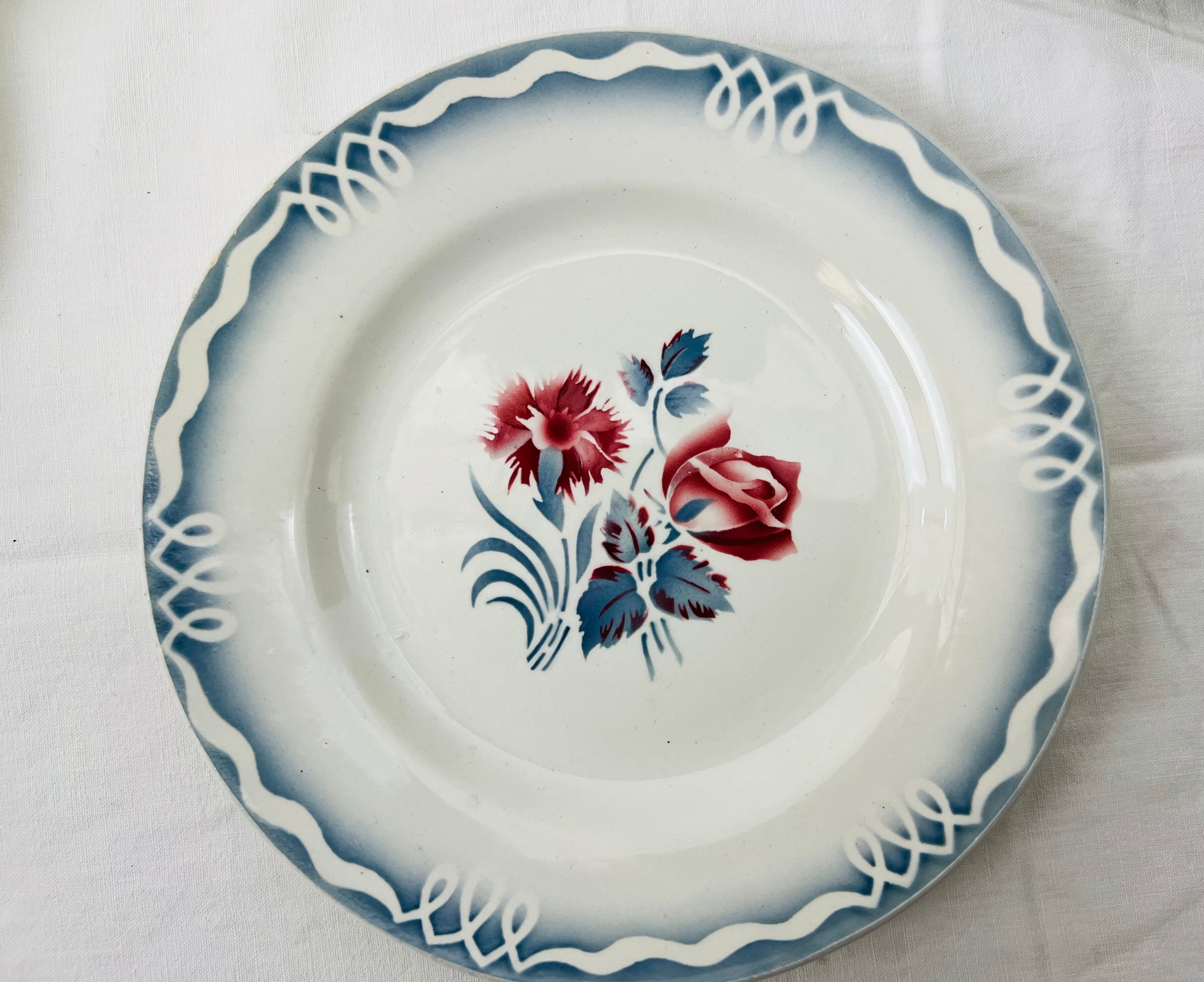 6 Digoin Marinette dessert plates