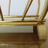Golden brass magazine rack, Italy, 1950