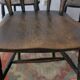 Antique set of 4 farmhouse patinated oak dining chairs, 19th century