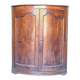 Pair of antique quarter-round corner cabinets in solid wood – Louis XV style
