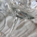 Vintage cut crystal champagne glasses