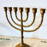 Chandelier Menorah à sept branches en laiton