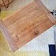 Old farmhouse coffee table in walnut with drawer - L82cm