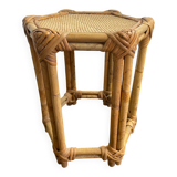 Low rattan stool