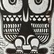 Eugène Fidler (1910-1990) Linocut "The Owl" 1987