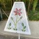 Pair of vintage mosaic glass lamps — Floral patterns