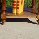 Louis XVI style bedside table in walnut and marble