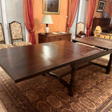 Dining table with wooden extension