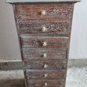 Colonne à tiroirs d'atelier, en bois, vintage, années 50