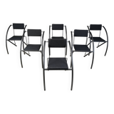 Set of 6 Post modern dining chairs, 1980s
