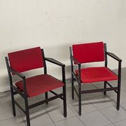 Armchairs with armrests, 1960s, set of 2
