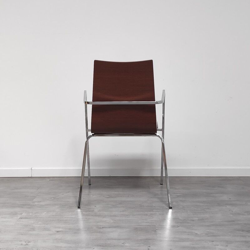 Chair 4 feet in aluminum and white leatherette