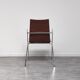 Chaise 4 pieds en alu et en simili cuir blan